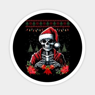 Christmas Skeleton Gamer Magnet